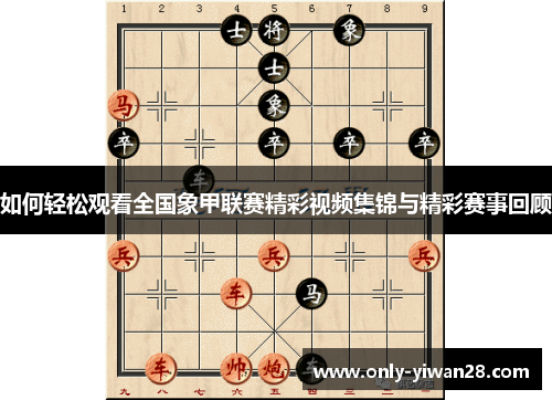 如何轻松观看全国象甲联赛精彩视频集锦与精彩赛事回顾